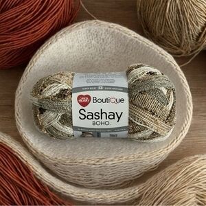 RED HEART Boutique Sashay Boho Yarn Tambourine Green Texture Ruffle NWT